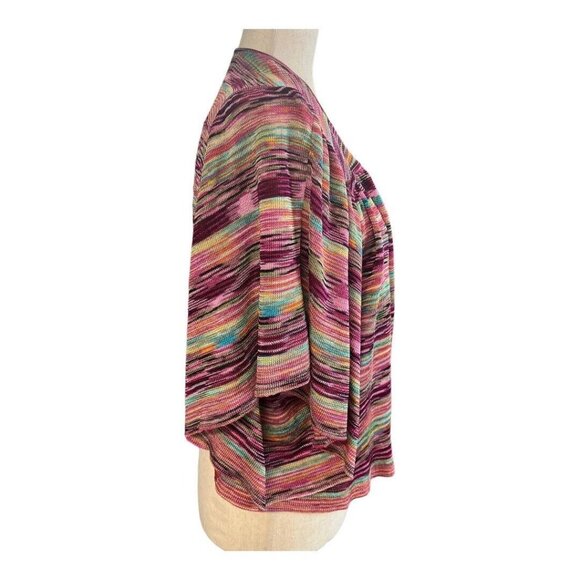 Laundry by Shelli Segal Dolman Sleeve Shrug~Size X-Small~Multicolor Drape~L8 20 - Picture 3 of 10